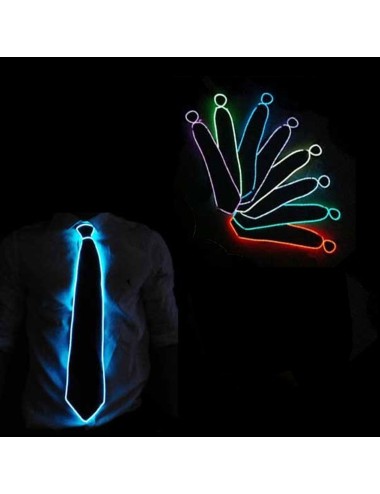 Corbata Luminosa con Hilo Neón