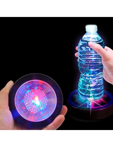 Posavasos iluminador de botellas