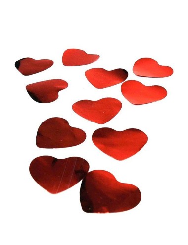 Confeti corazones metalizados