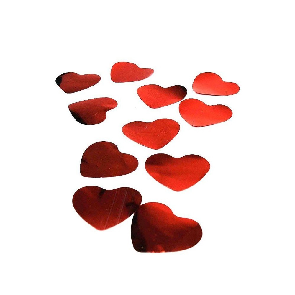 Confeti corazones metalizados
