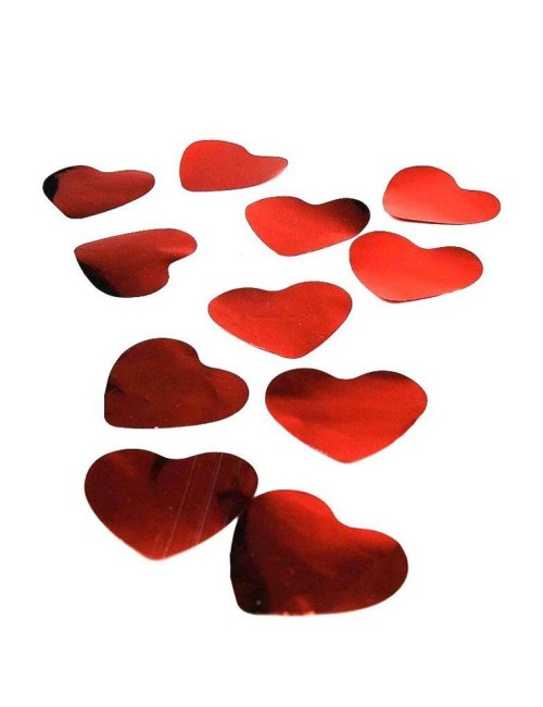 Confeti corazones metalizados