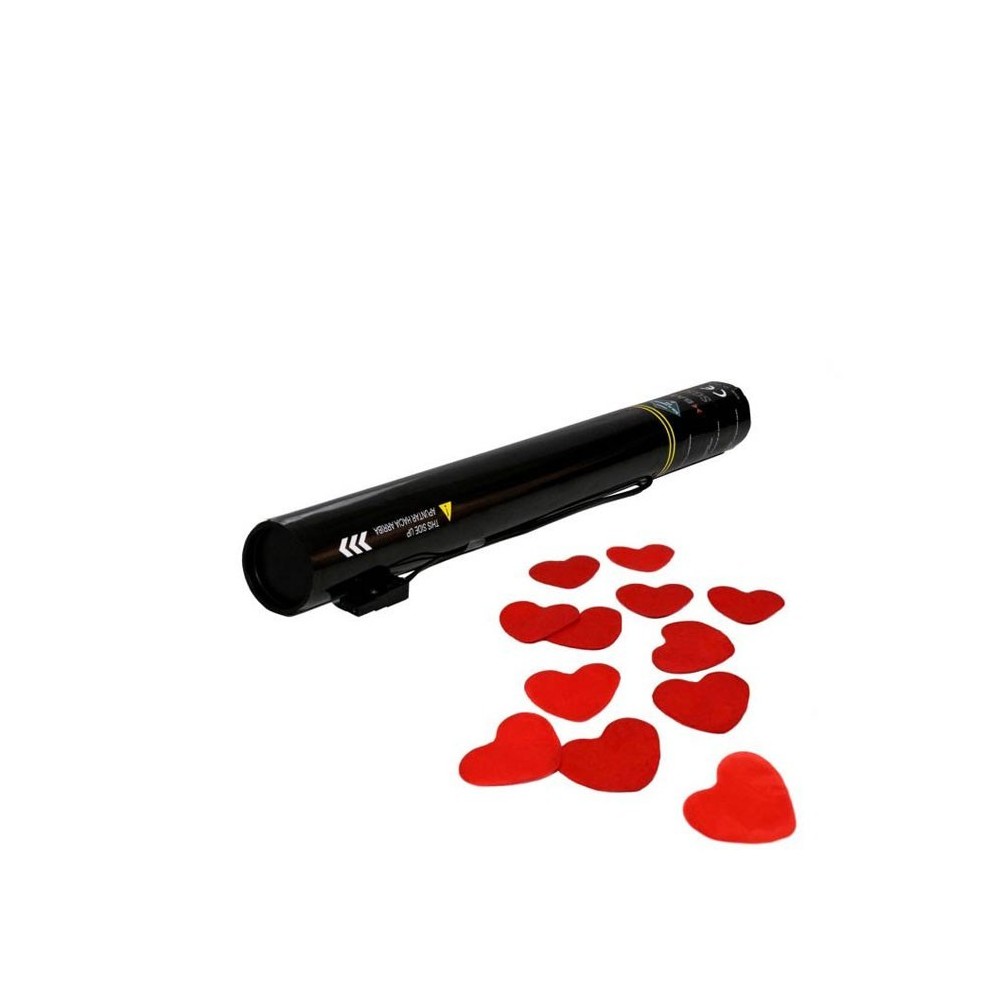 Cañón eléctrico confeti corazones papel