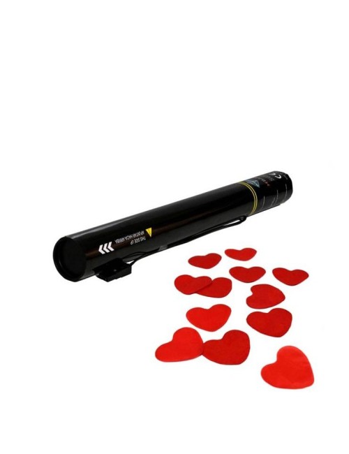 Cañón eléctrico confeti corazones papel