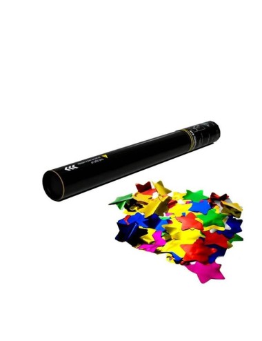 Lanzador de Confeti Manual Estrellas Brillo Metálico