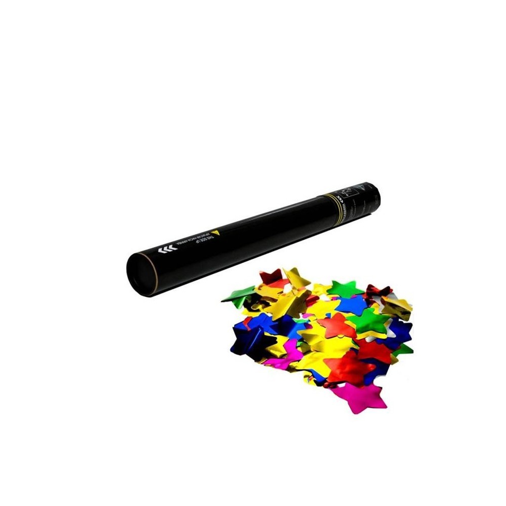 Lanzador de Confeti Manual Estrellas Brillo Metálico