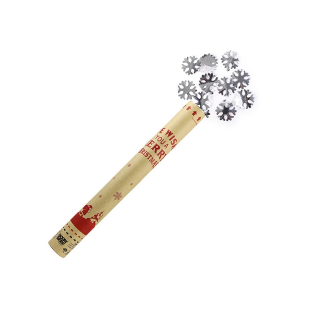Lanzador de Confeti Nieve Brillo Metálico