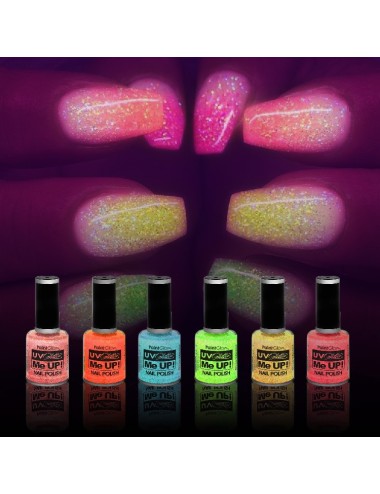 Pintauñas UV con Purpurina