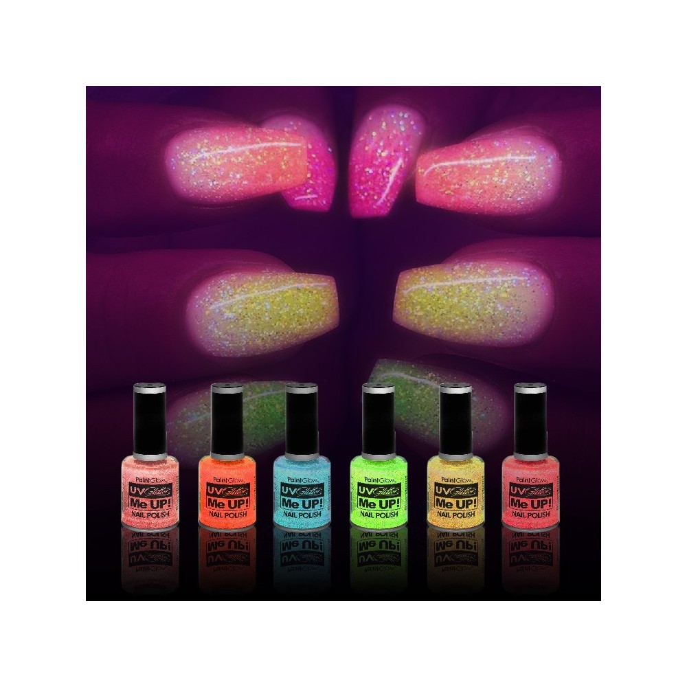 Pintauñas UV con Purpurina