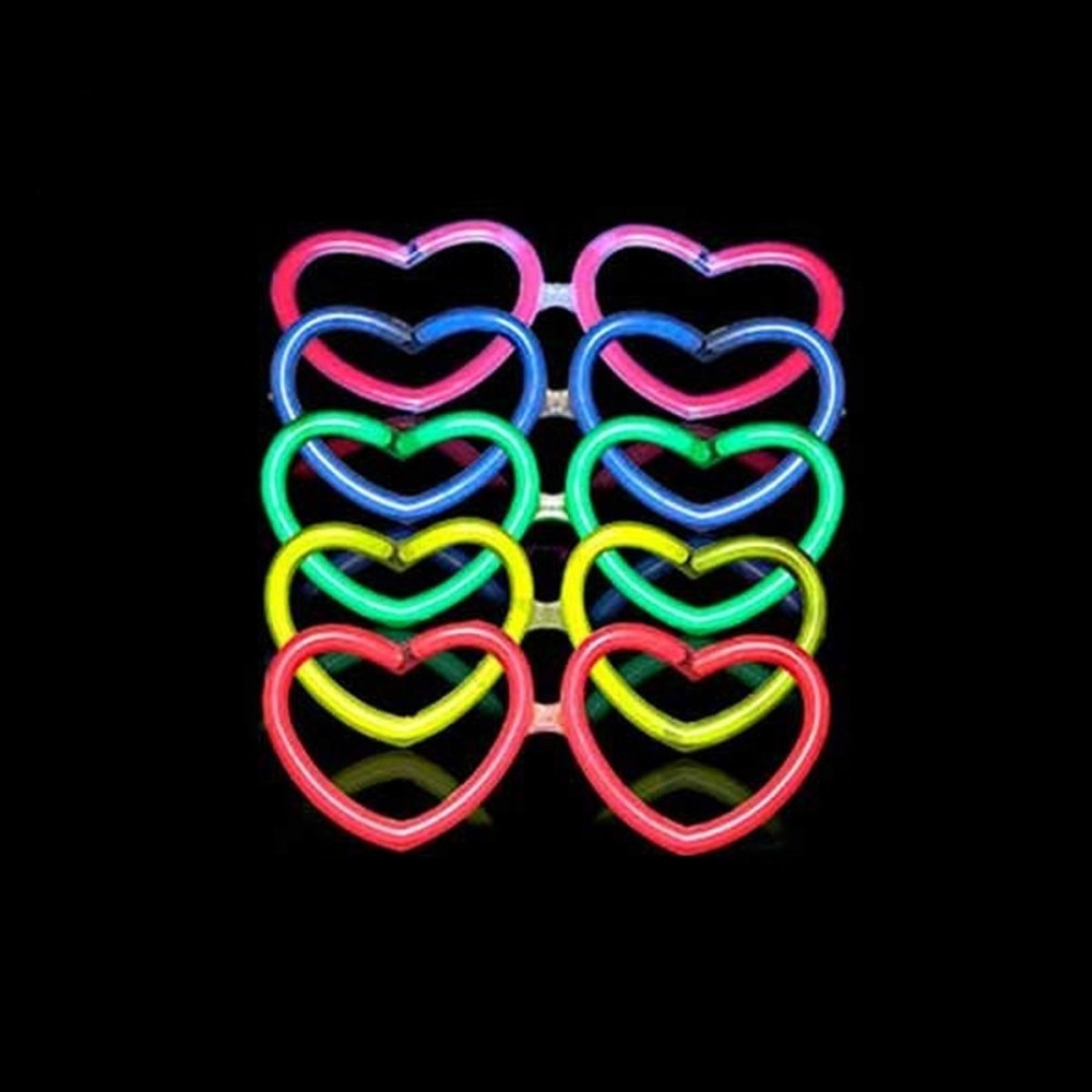Gafas fluorescentes corazón