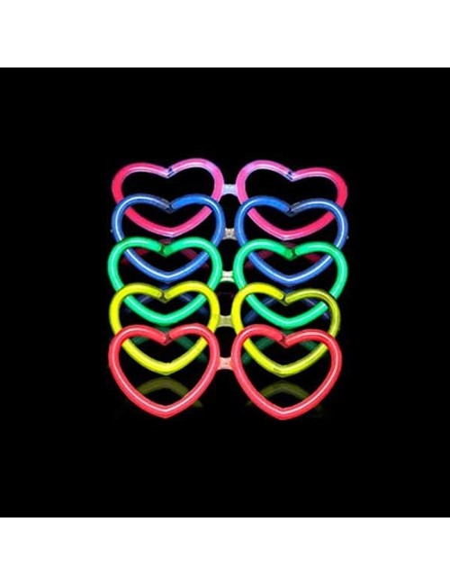 Gafas fluorescentes corazón