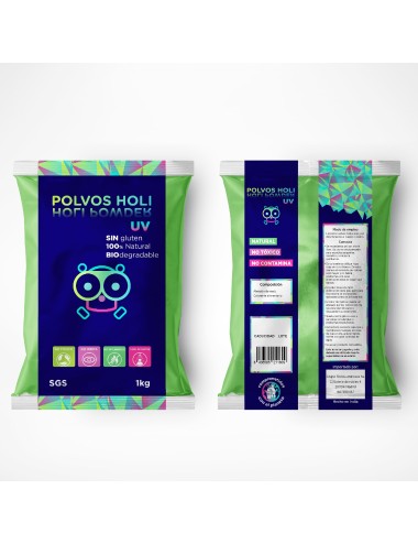 Polvos Holi UV 1 kilo variados