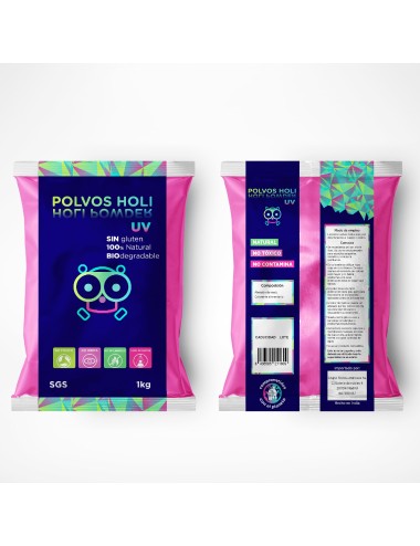 Polvos Holi UV 1 kilo rosa