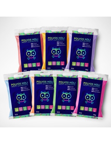 Bolsas de Polvos Holi de 5 kg