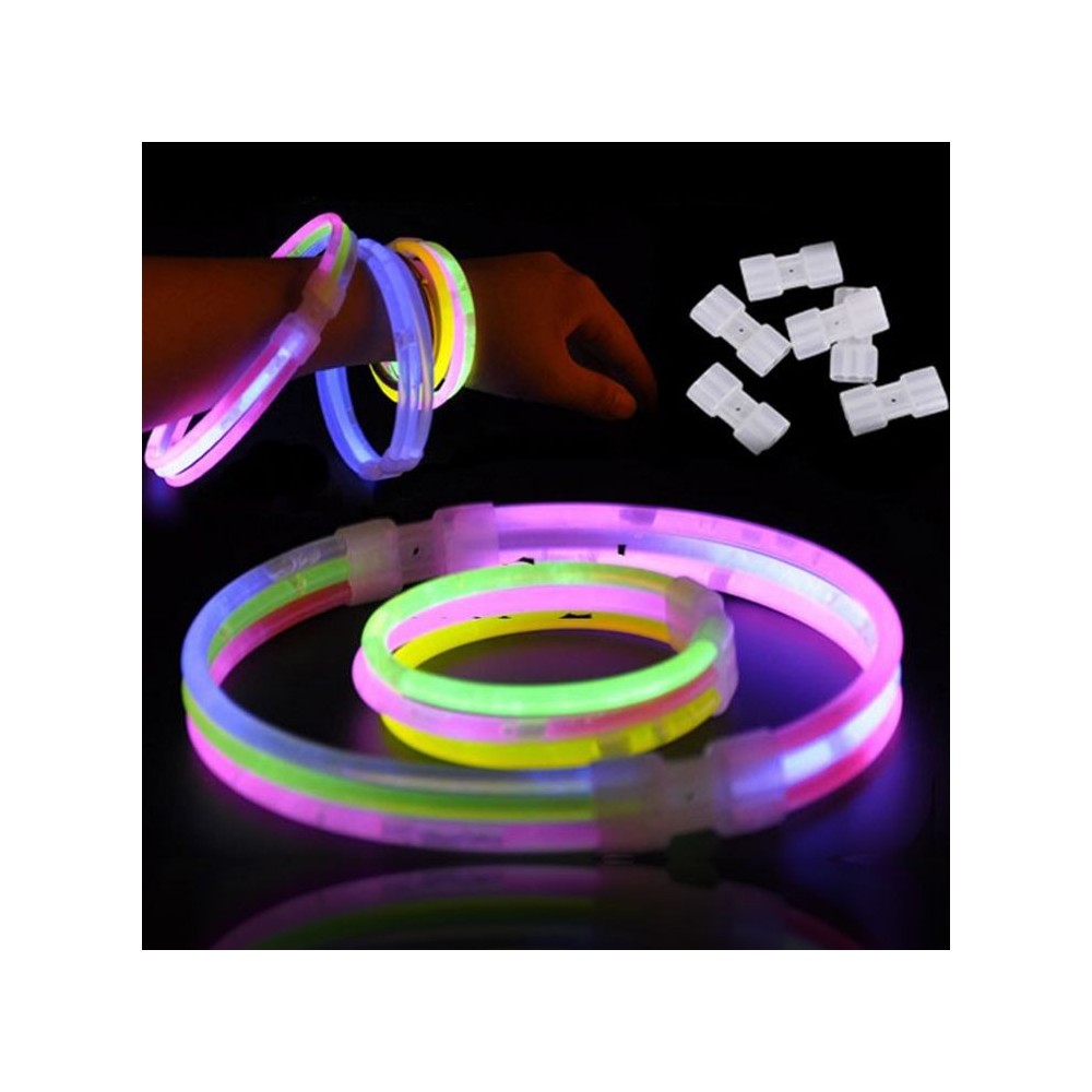Pulseras fluorescentes conector triple