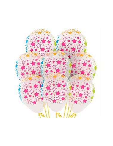 globos neon estrellas negro