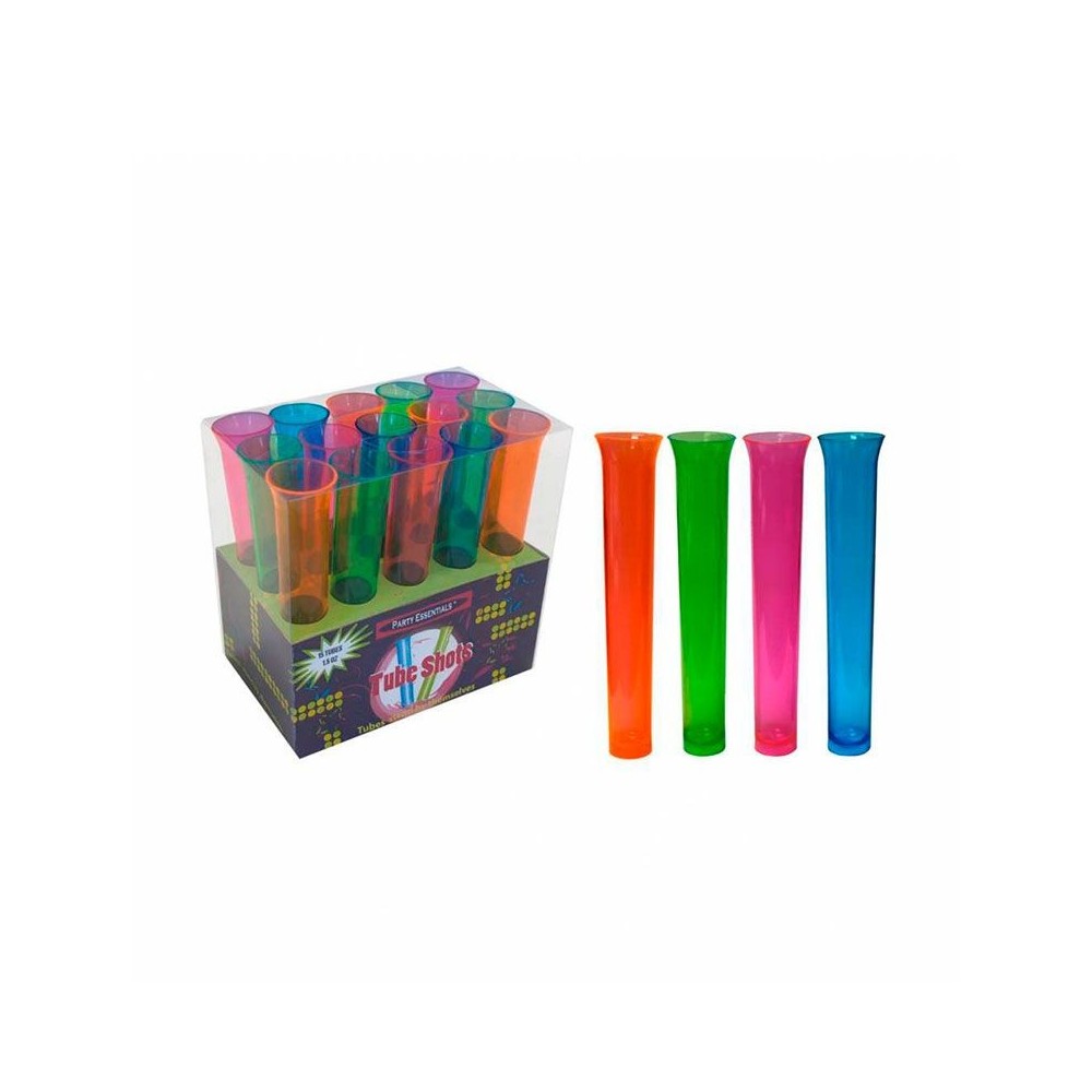 Vasos Fluorescentes Chupito Forma Probeta