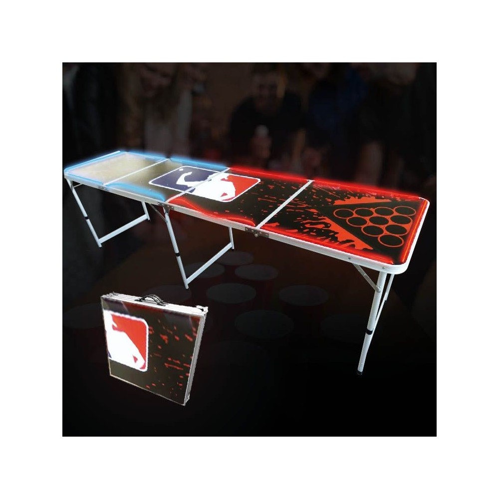 mesa led liga oficial beer pong