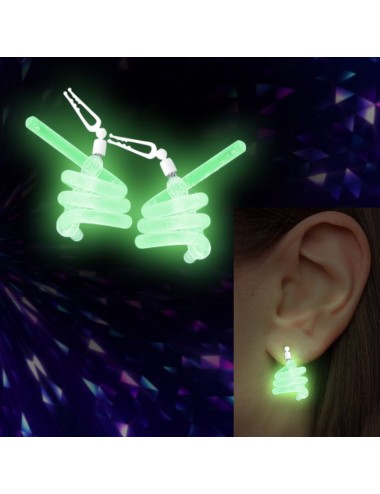 pendiente espiral azul