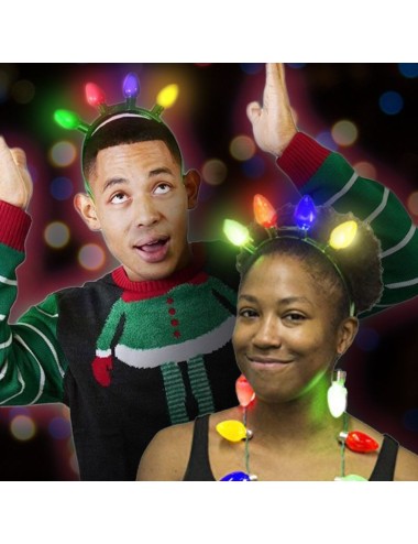 Diadema luces navidad