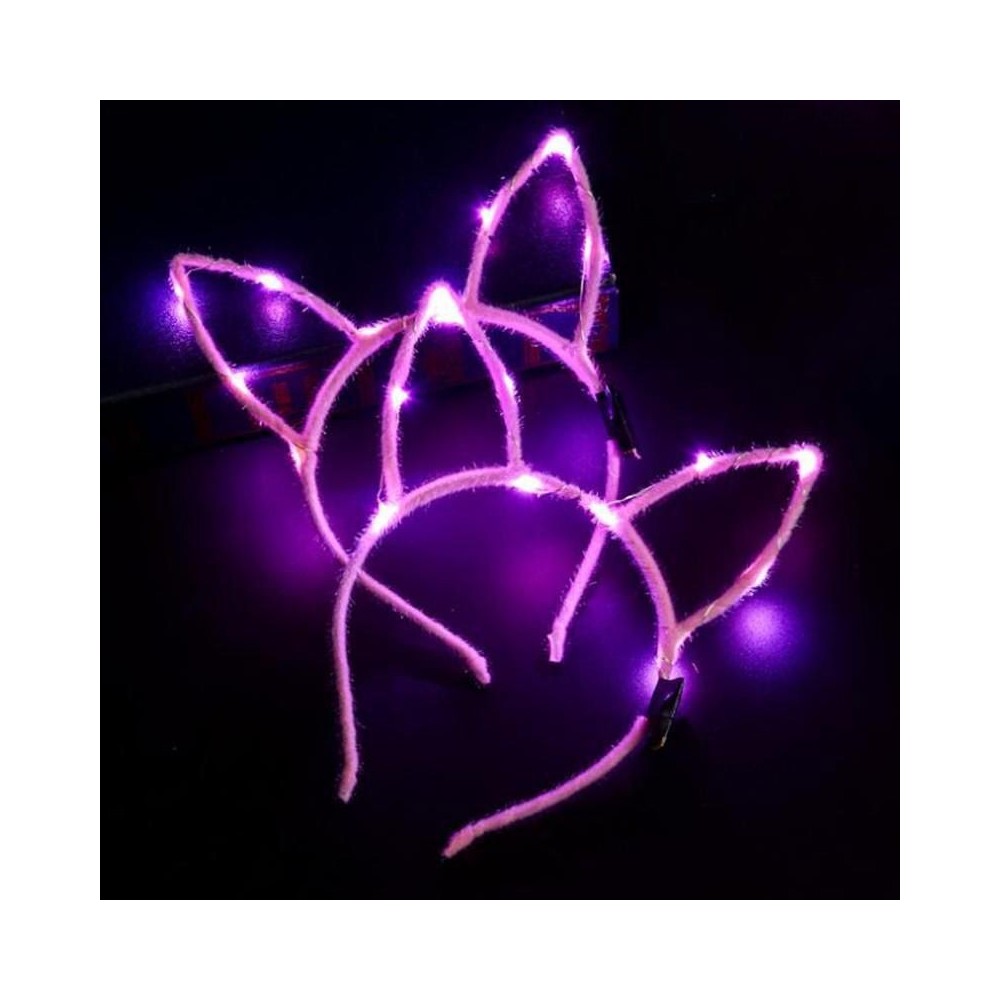 diadema led orejas rosa