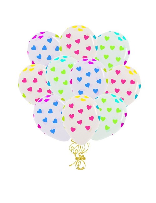 globos neón transparentes corazón