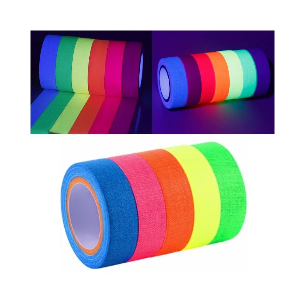 cinta adhesiva fluorescente uv