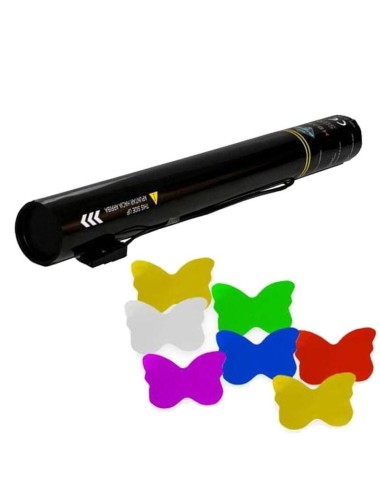 lanzador eléctrico confeti mariposas metalizadas