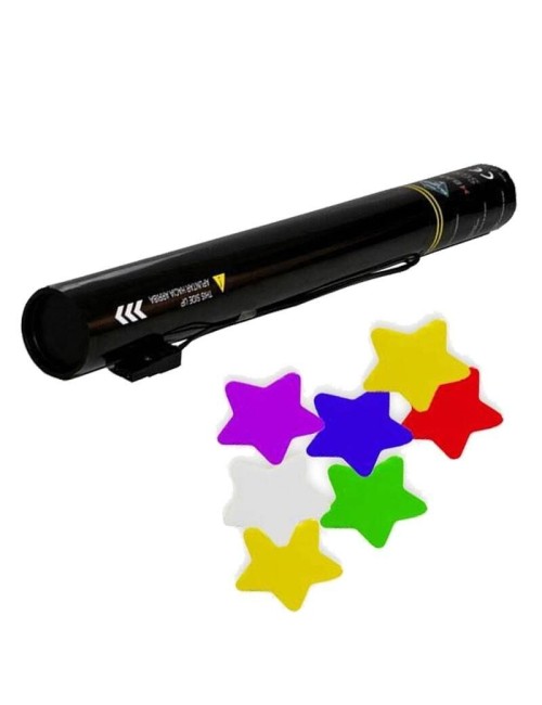 lanzador eléctrico confeti estrellas metalizadas