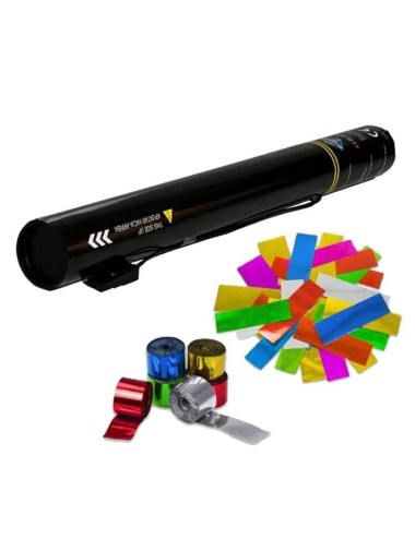 lanzador eléctrico confeti y serpentinas metalizadas