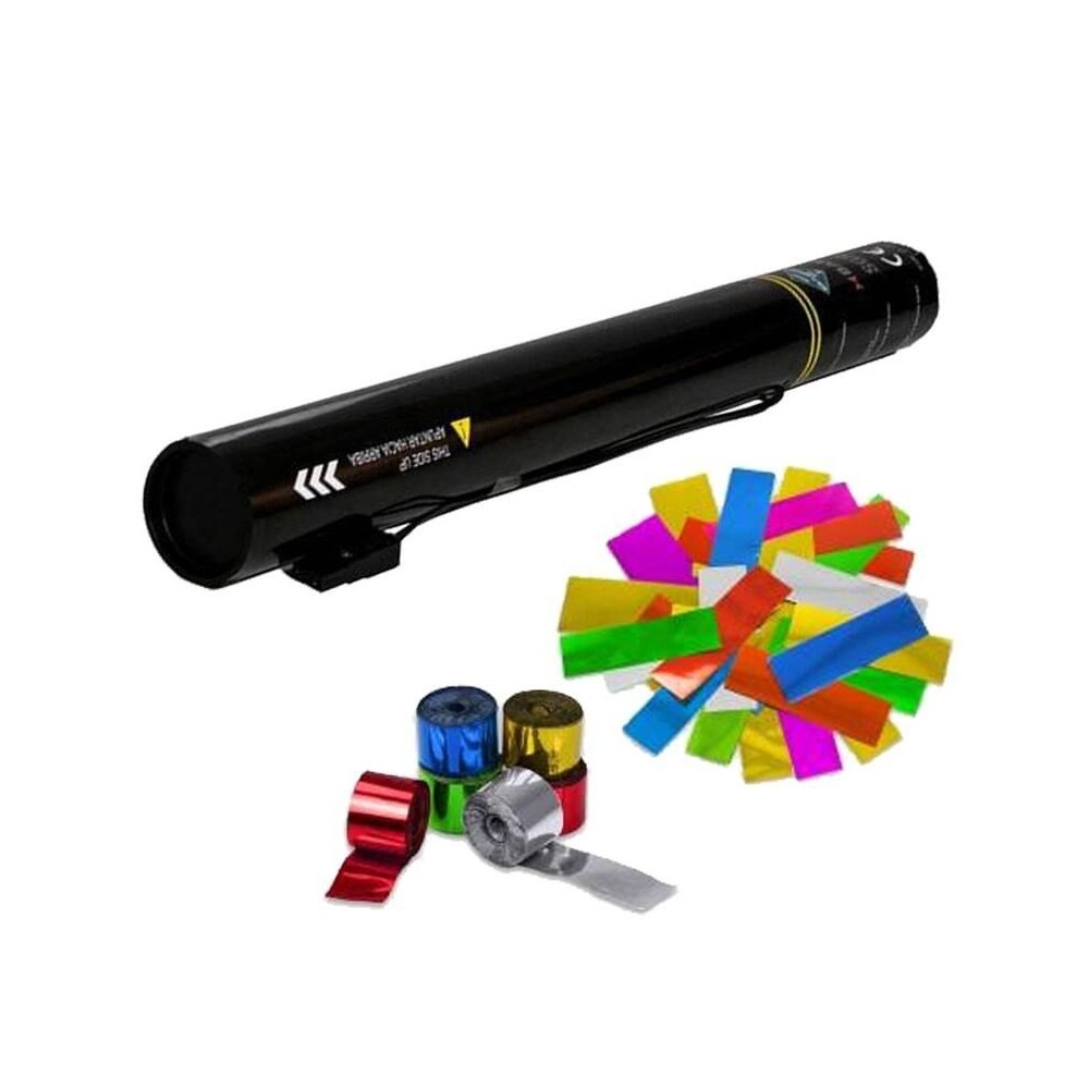 lanzador eléctrico confeti y serpentinas metalizadas