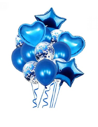 10 globos foil y látex fiestas