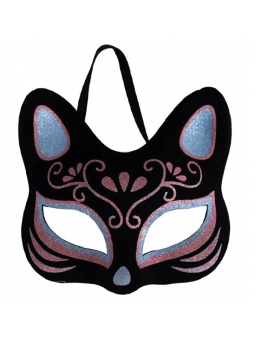 Antifaz Gato con Purpurina UV