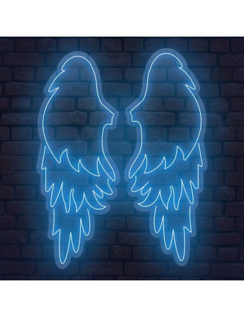 cartel neón alas ángel