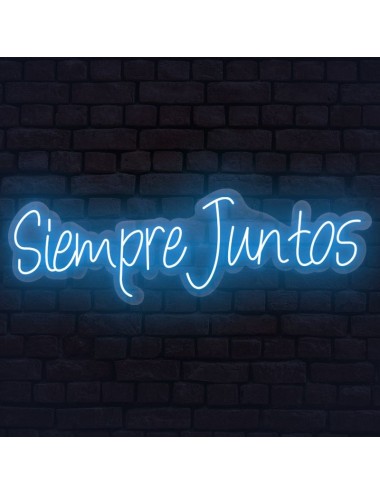cartel neón siempre juntos