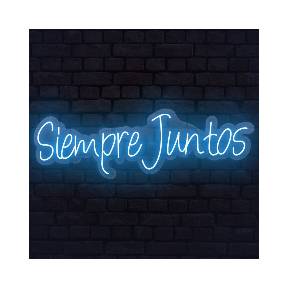 cartel neón siempre juntos
