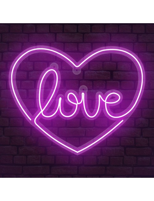 cartel love corazón grande