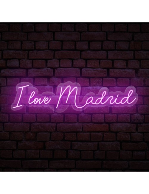 cartel neón I love Madrid
