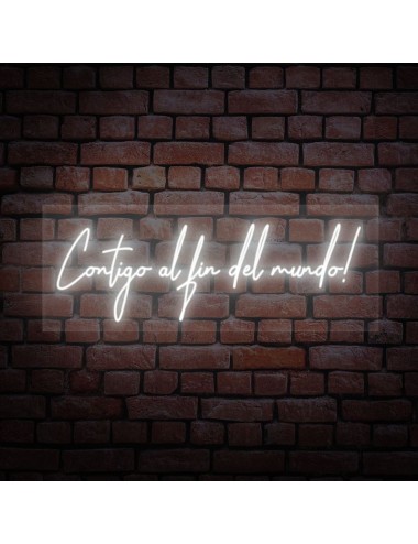 cartel neón contigo al fin del mundo