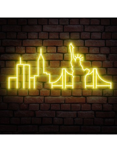 cartel neón skyline new york