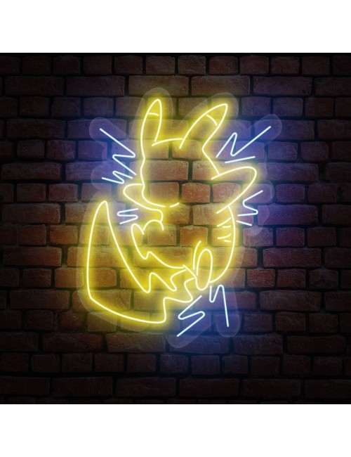 cartel neón pikachu