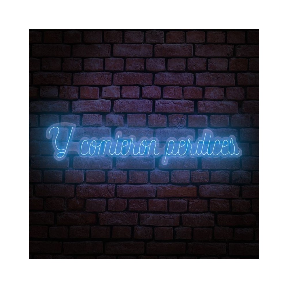 cartel neón y comieron perdices