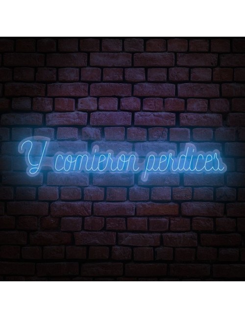 cartel neón y comieron perdices