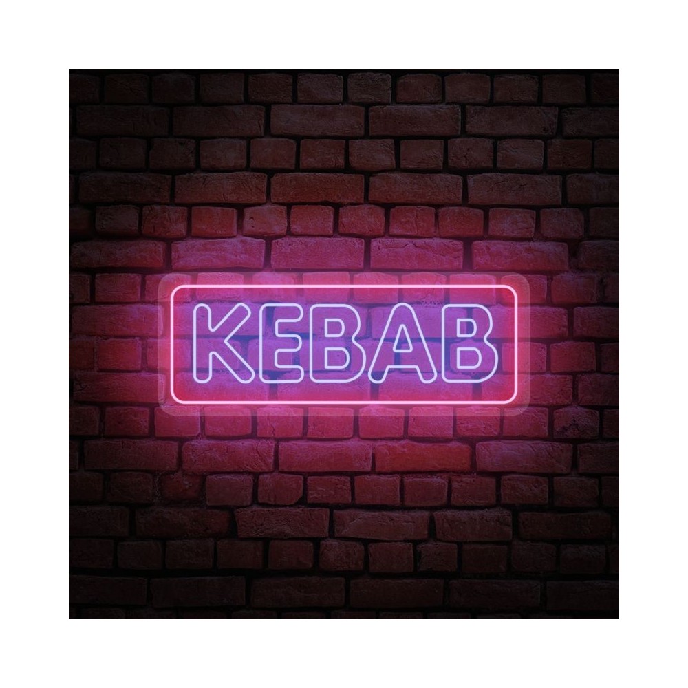 cartel neón kebab