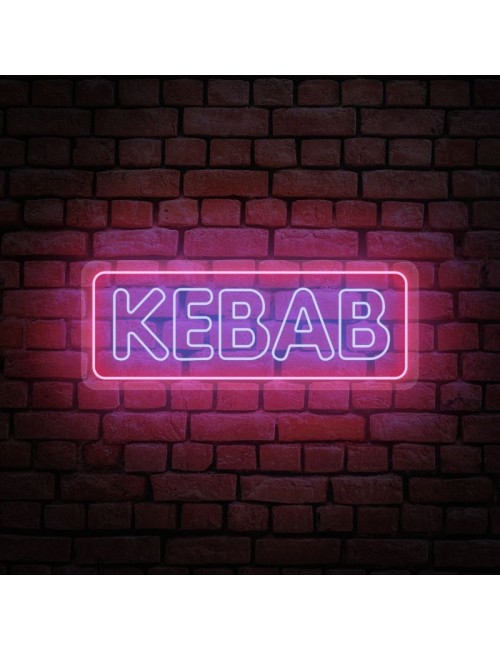 cartel neón kebab