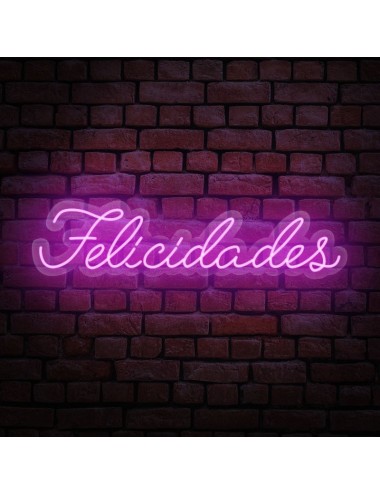 cartel neón felicidades