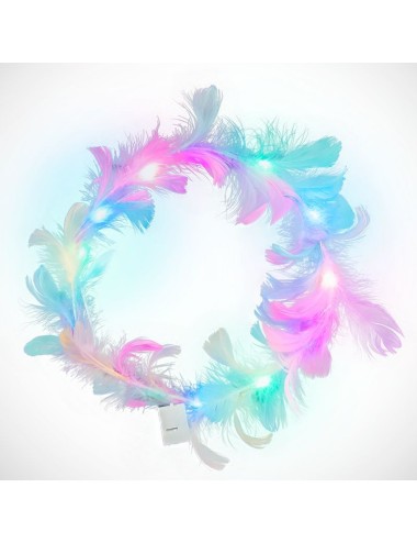 Diadema LED Plumas