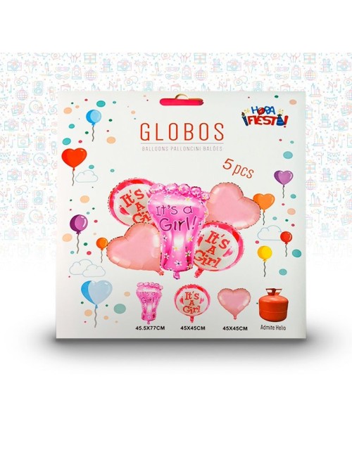 pack gender reveal pie rosa