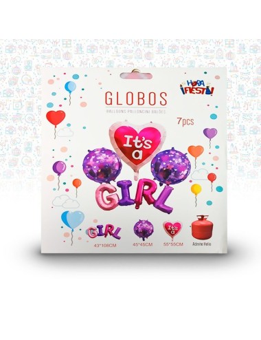 pack globos gender reveal estrella