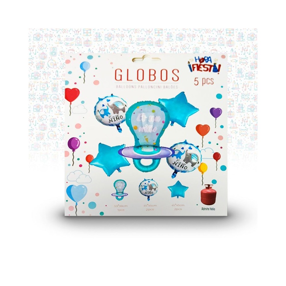 pack globos gender reveal niño