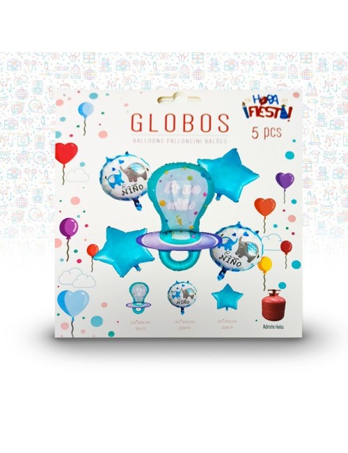 pack globos gender reveal niño